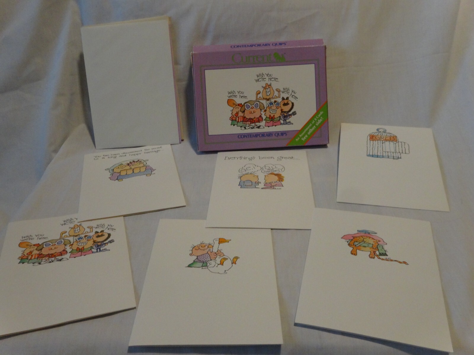 Vtg 90s CURRENT Inc Contemporary Quips Humorous Greeting Cards Various 6 in box