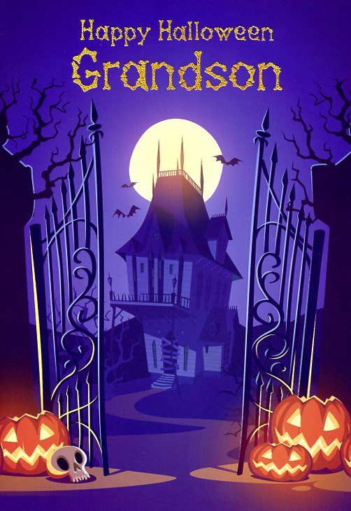 Happy Halloween Grandson – Halloween Greeting Card – 25201