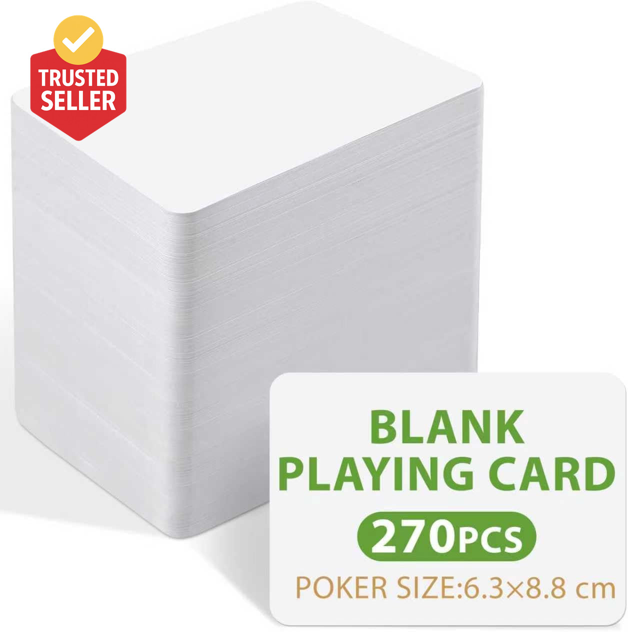 270PCS Blank Playing Cards, 2.5″ X 3.5″ Printable Blank Game Cards, White Blank