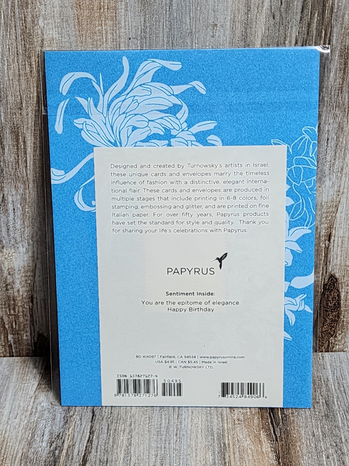 Papyrus RARE Turnowsky Embossed Hummingbird Purse Gold Trim Beaded Birthday Card