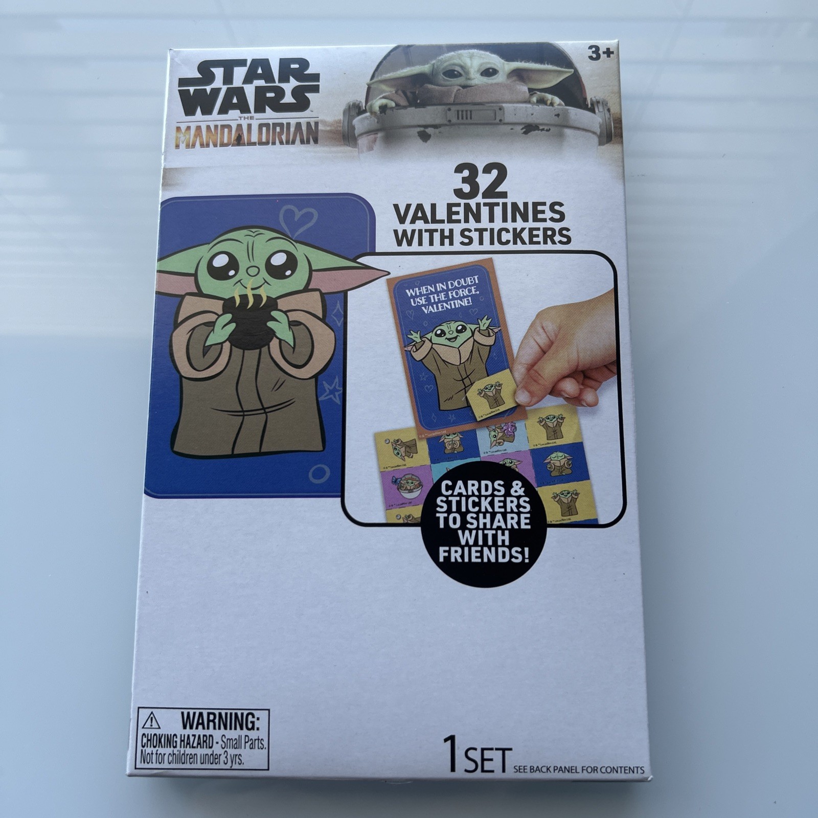 Star Wars Mandalorian 32 Valentines Cards w/ Stickers Grogu