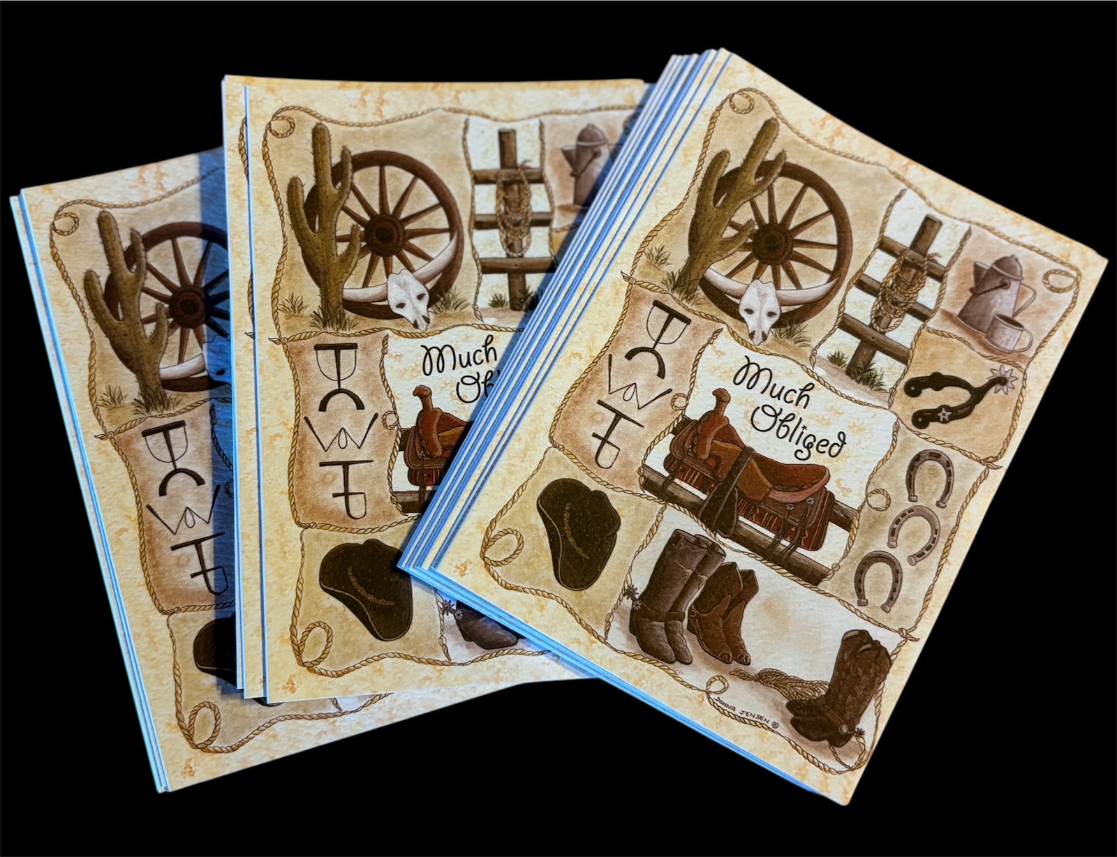 Western Thank You Cards- 24 Made In The USA