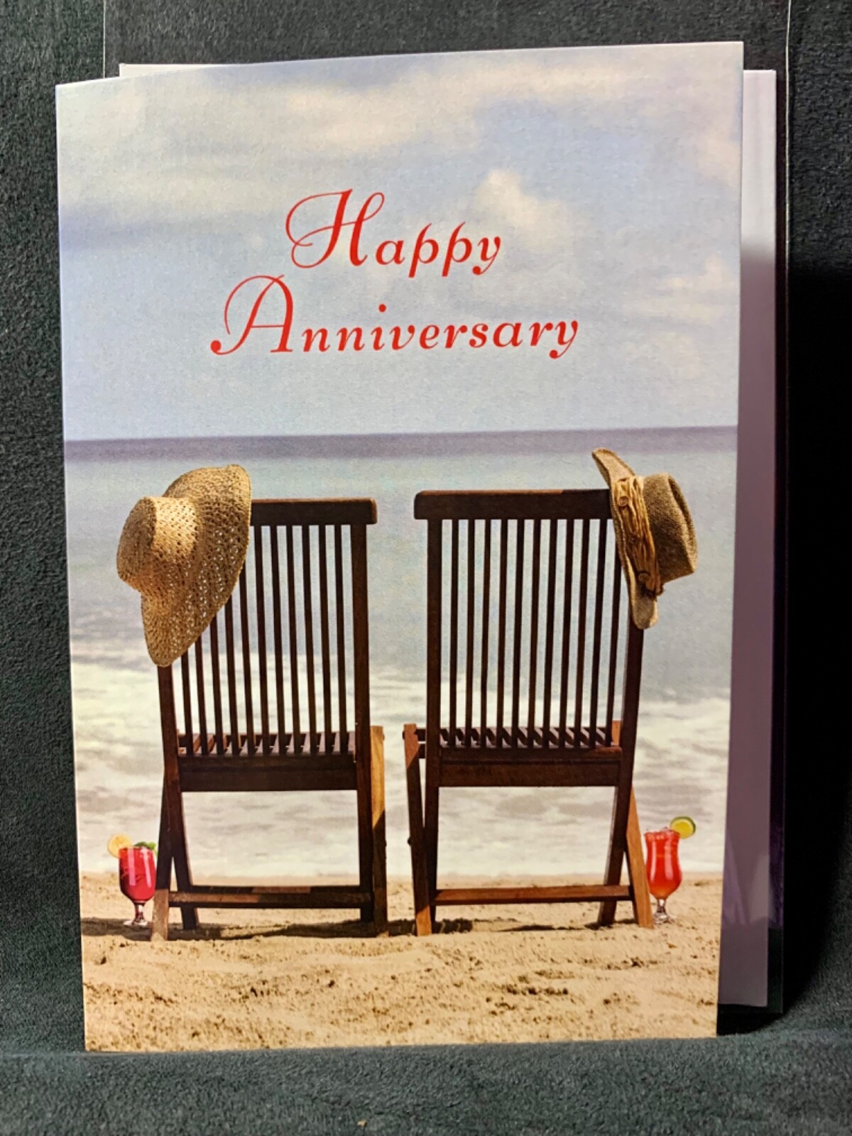 Happy Anniversary Greeting Card Beach Chairs Sweet!