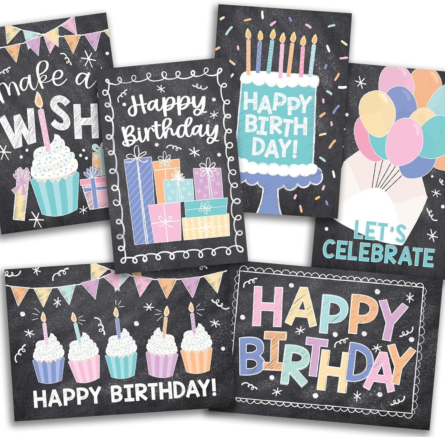 54 Pack Birthday Cards with Envelopes Assorted Greeting Cards Bulk Set