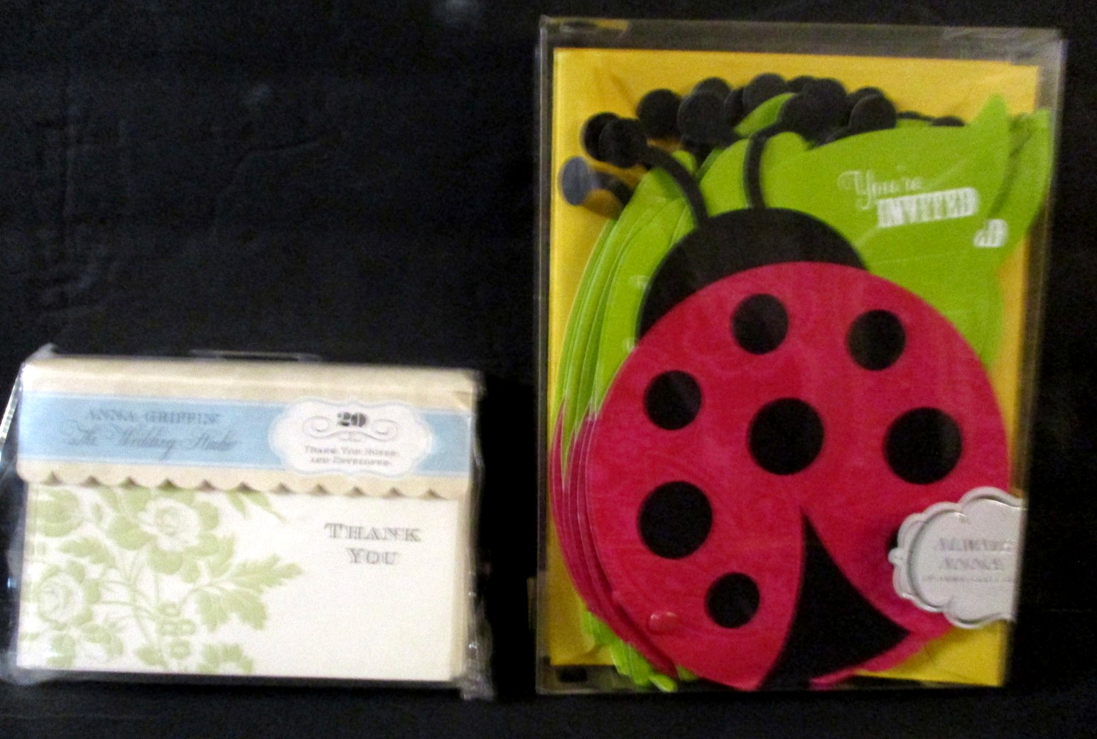 Lot of 10 Anna Griffin Lady Bug Invitations and 20 Thank You cards – NEW!