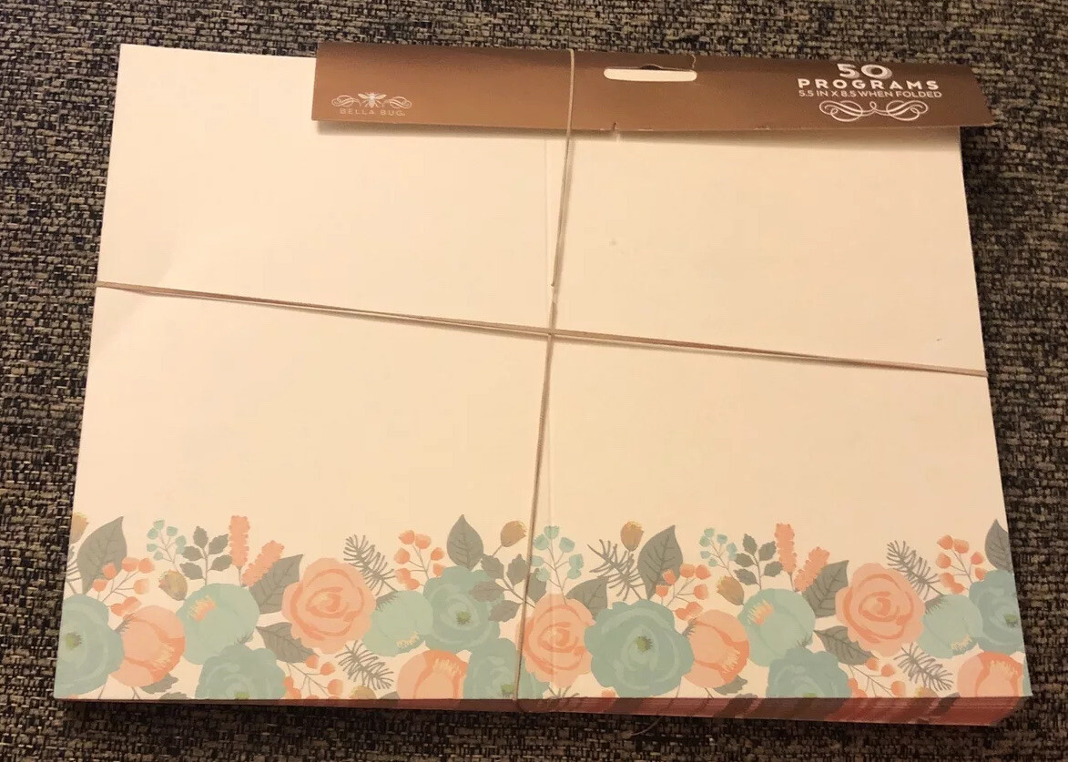 PROGRAMS CARDS BY BELLA BUG 50 CARDS New Open Package. Printable