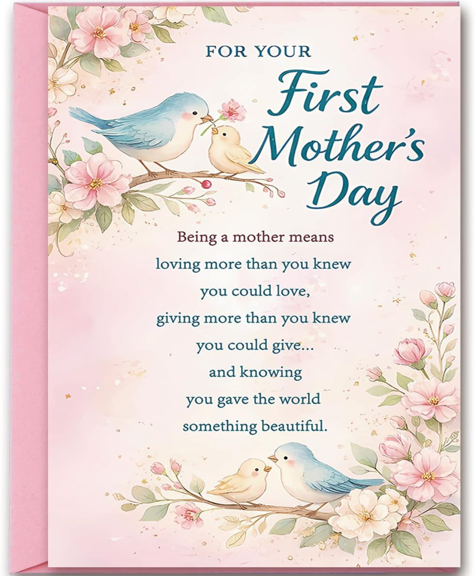 First Mother’s Day Card – Thoughtful Gift for New Moms Celebrating Milestone