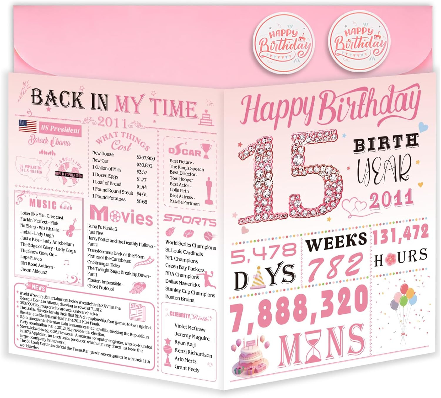13Th Birthday Card for Girls, 13Th Birthday Decoration for Daughter, Sweet Funny