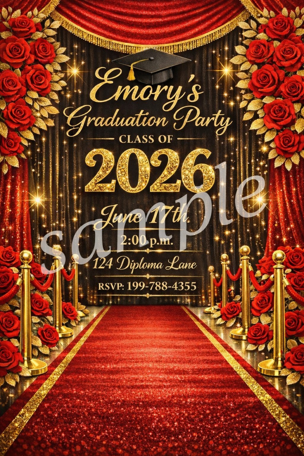 2026 Graduation party Invitations 12 With Envelopes Party Supplies GRAD