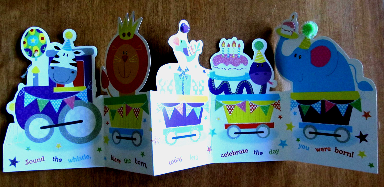 NOS Paper Magic Group Birthday Greeting Card 3-D Embellished for Child 18″ Long