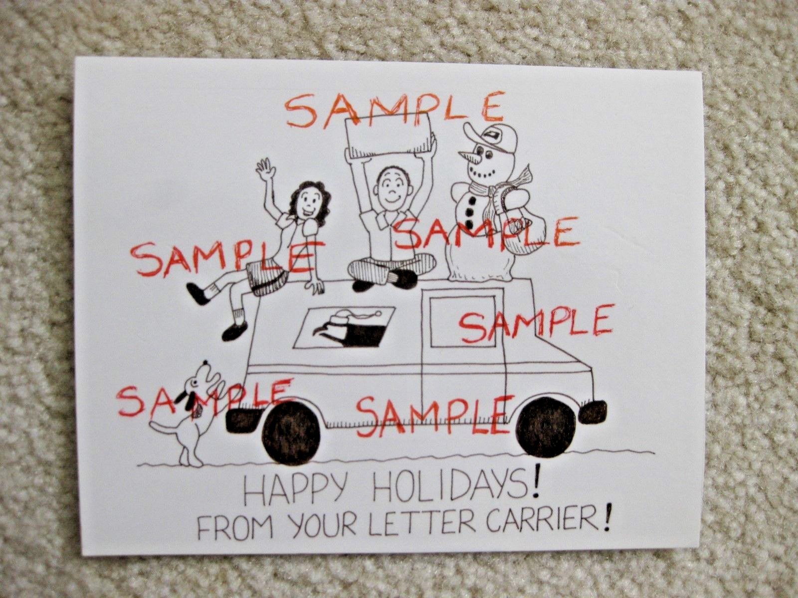 Postal Letter Carrier Holiday Thank You Cards, Set of 25, Substantial Card Stock