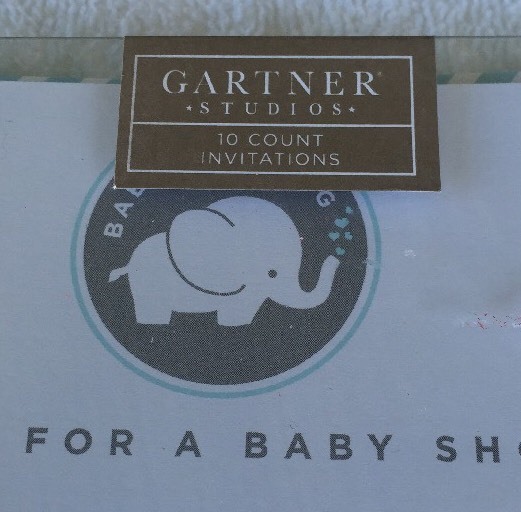 Garner Boy Baby Shower Invitations Blue/White Chevron Envelopes NEW