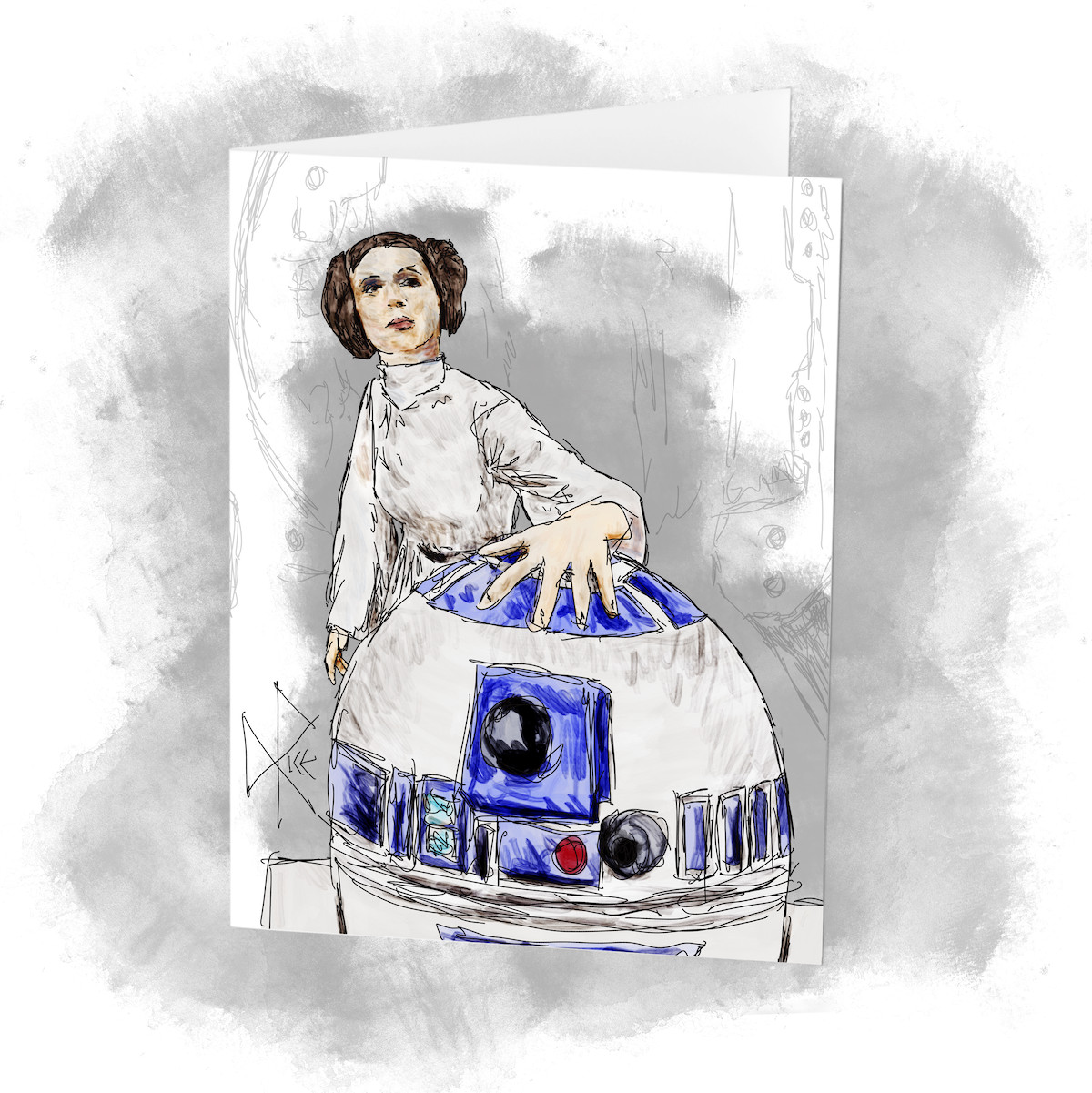 ‘Calming an Old Friend’ Greeting Card – Print of Original Art