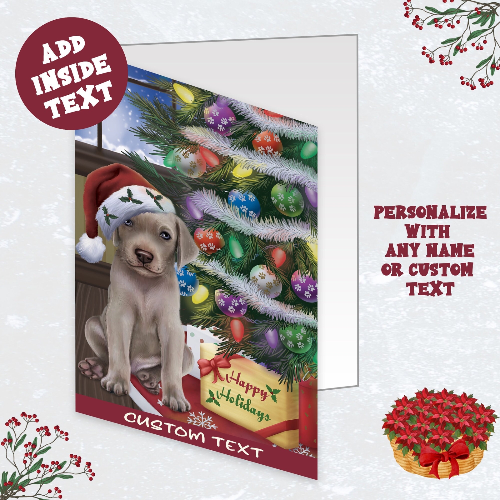 Weimaraner Dog Greeting Cards and Note Cards with Envelopes Christmas NWT