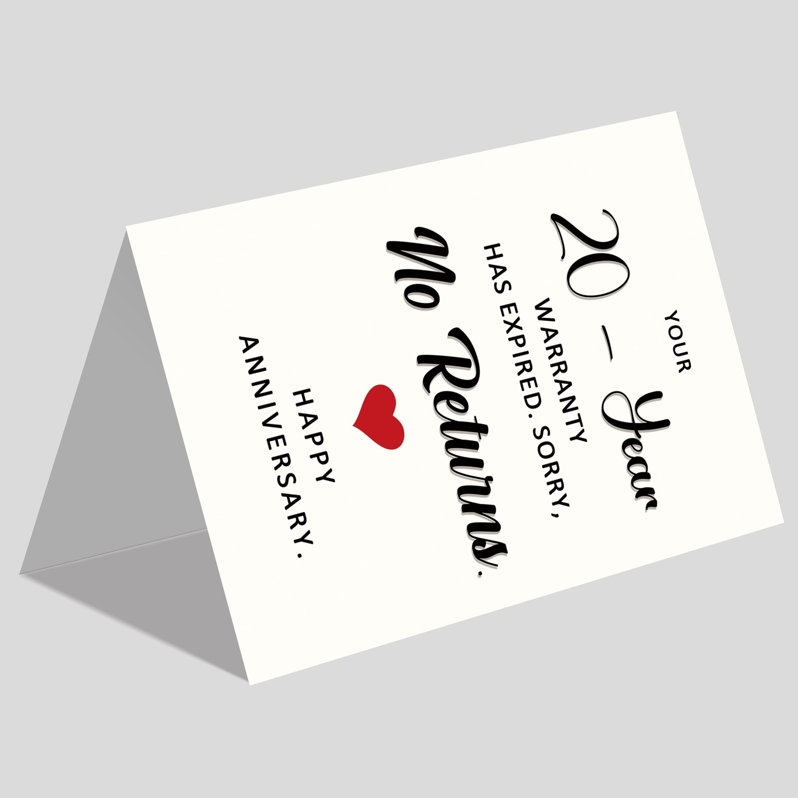Funny 20th Anniversary Card,20 Year Wedding Anniversary Card Gifts for Husban…