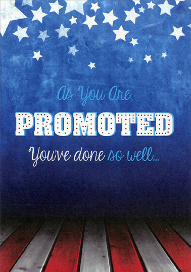 Stars and Stripes Military Promotion – Congratulations Card