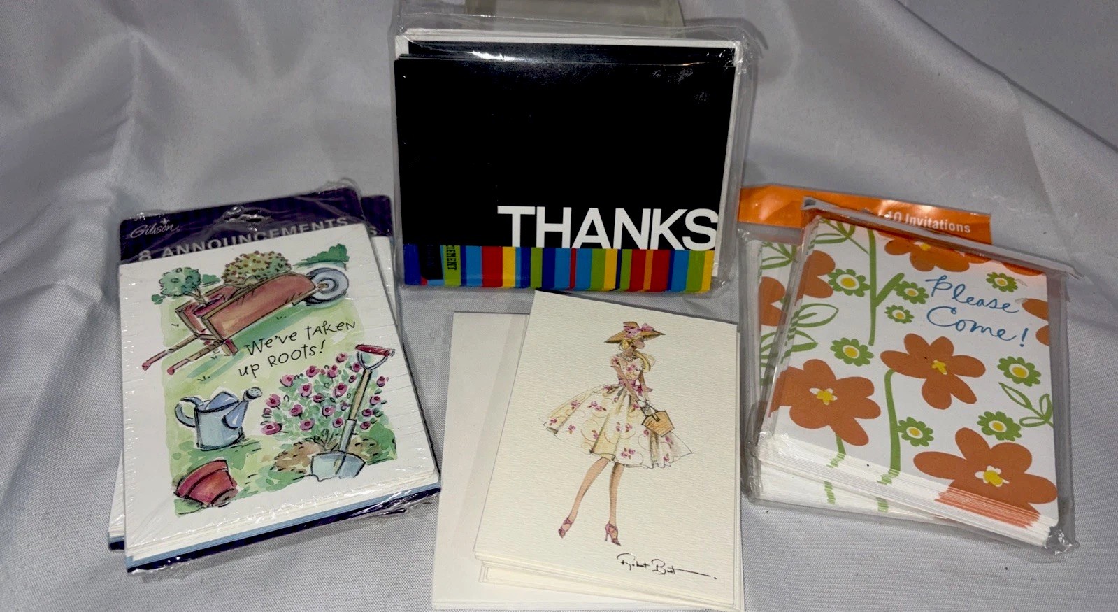 Mixed Greeting Card Bundle Lot – 40+ Count – Whimsical, Floral, Fashion
