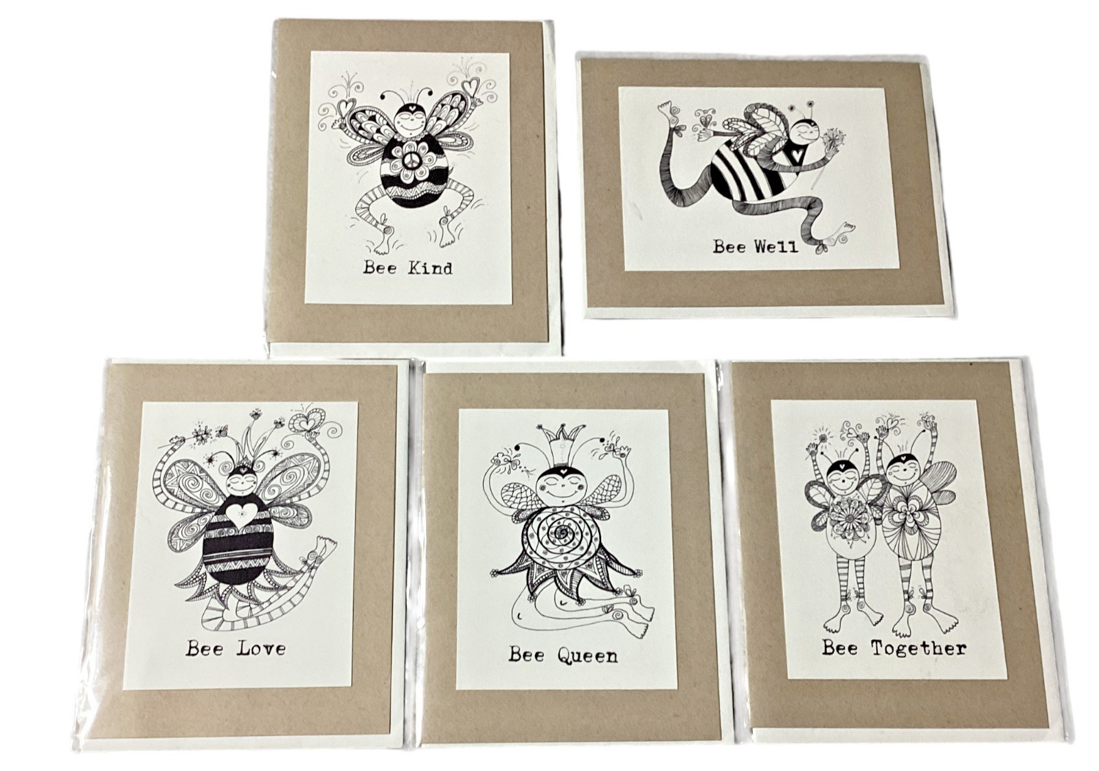 Bee Spirits: Bee Themed Greeting Cards, Size 5.5″ x 4.5″