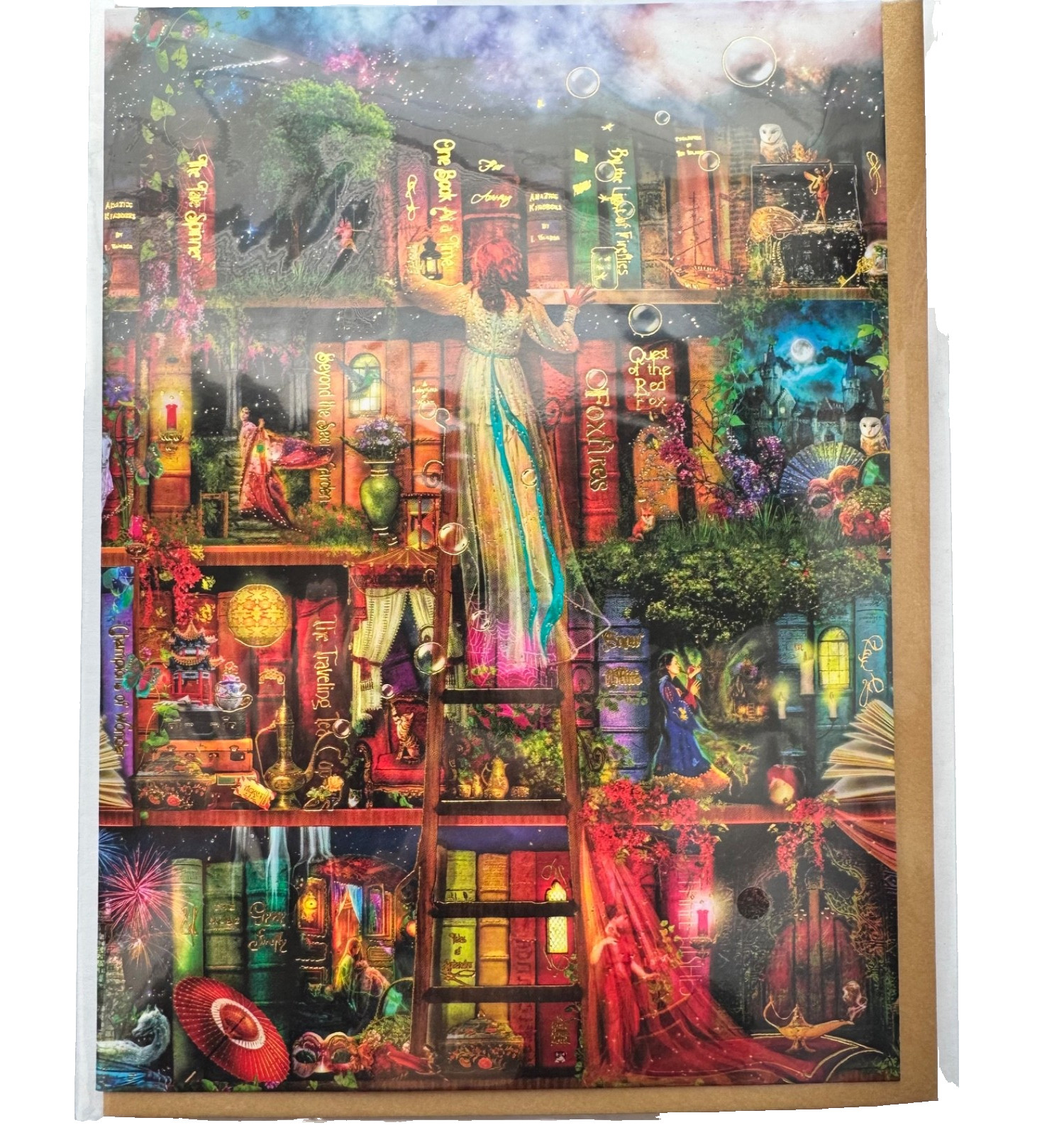 Aimee Stewart BLANK Greeting Card by Flame Tree Publishing Retro Book Library