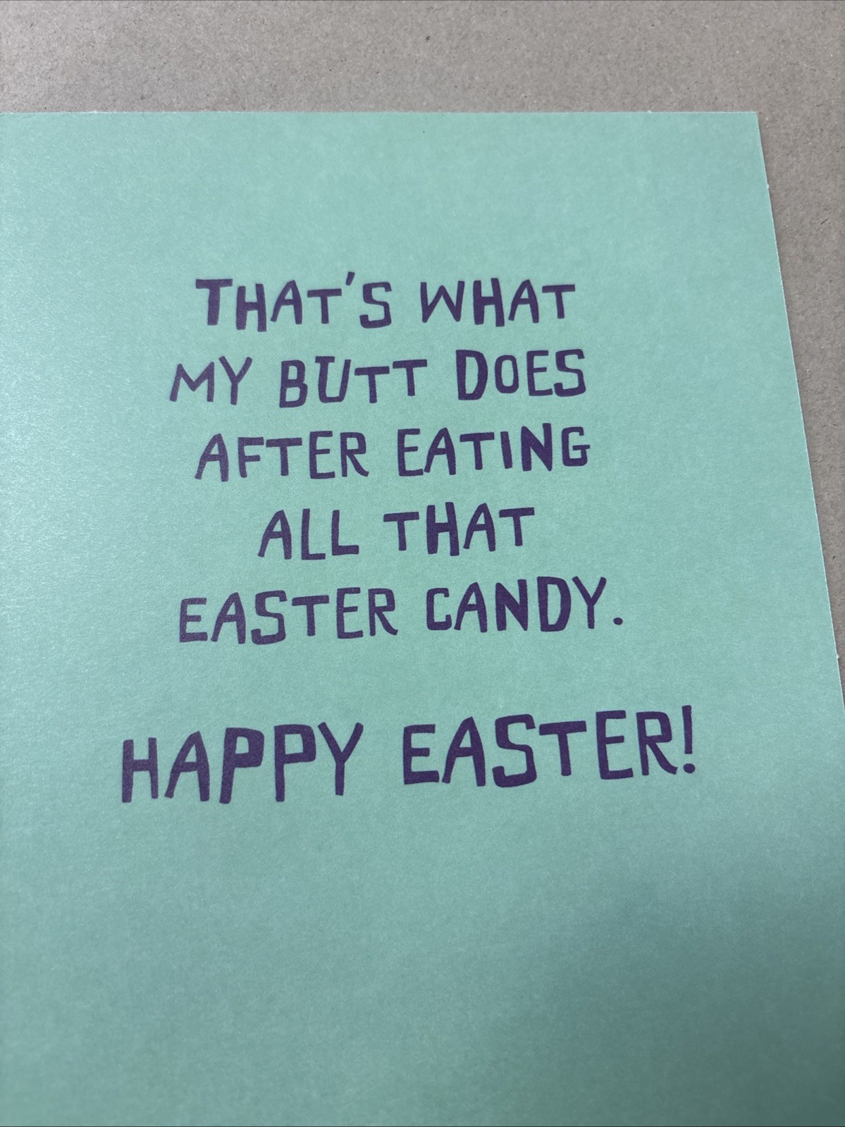 Easter Funny Hippity Hoppity Candy 5.5”x8” Hallmark Greeting Card