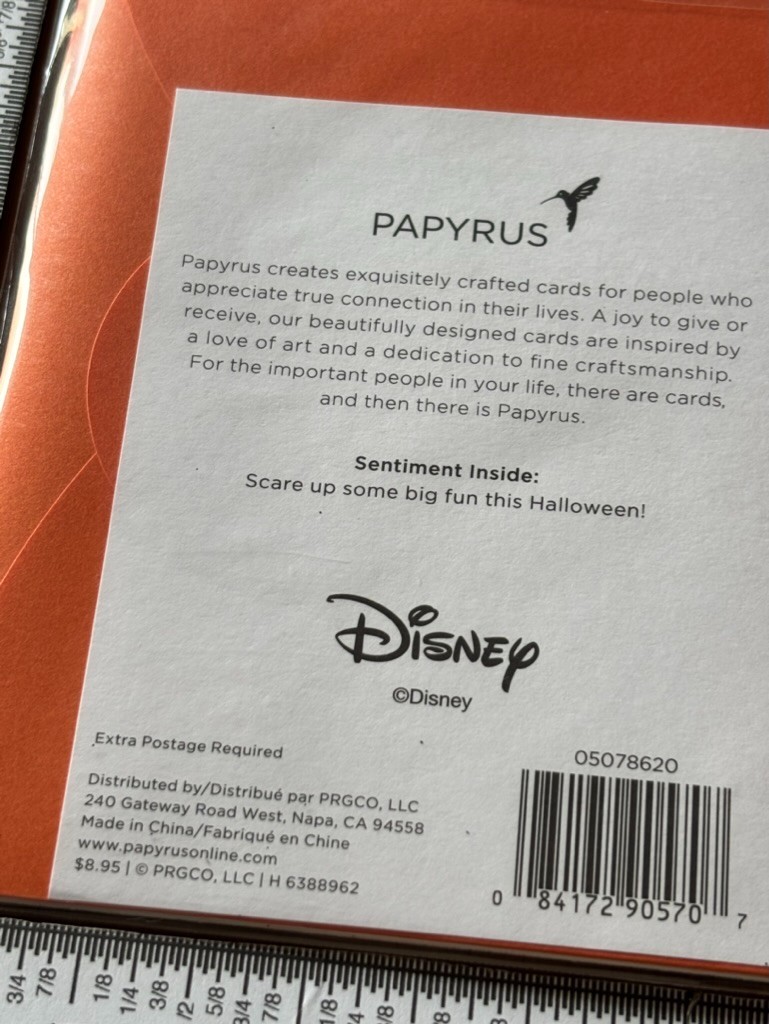 Papyrus Greeting Card Happy Halloween Hallows Eve Disney Mickey Mouse Ghost