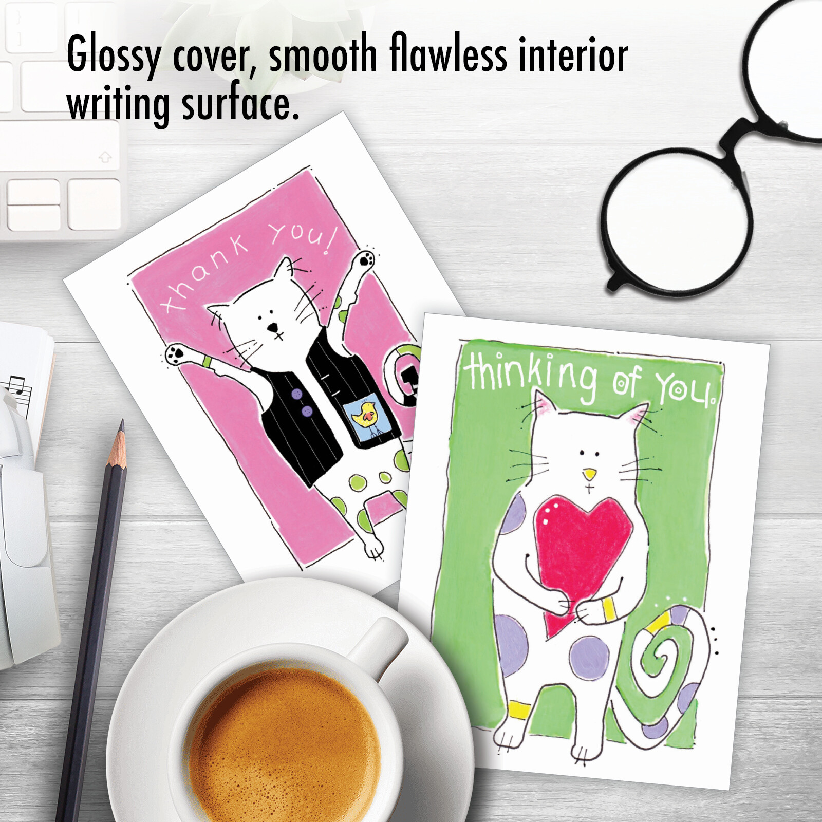 20 Mixed Occasions Cards (10 Designs, 2 Each) – Cat Scratch AM3118XXB-B2x10