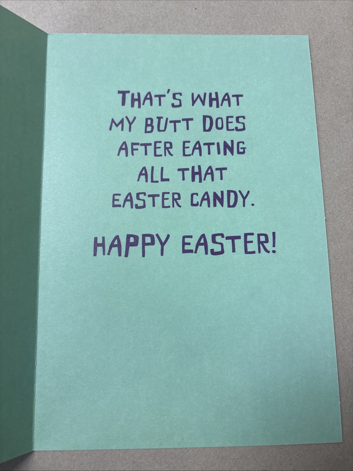 Easter Funny Hippity Hoppity Candy 5.5”x8” Hallmark Greeting Card
