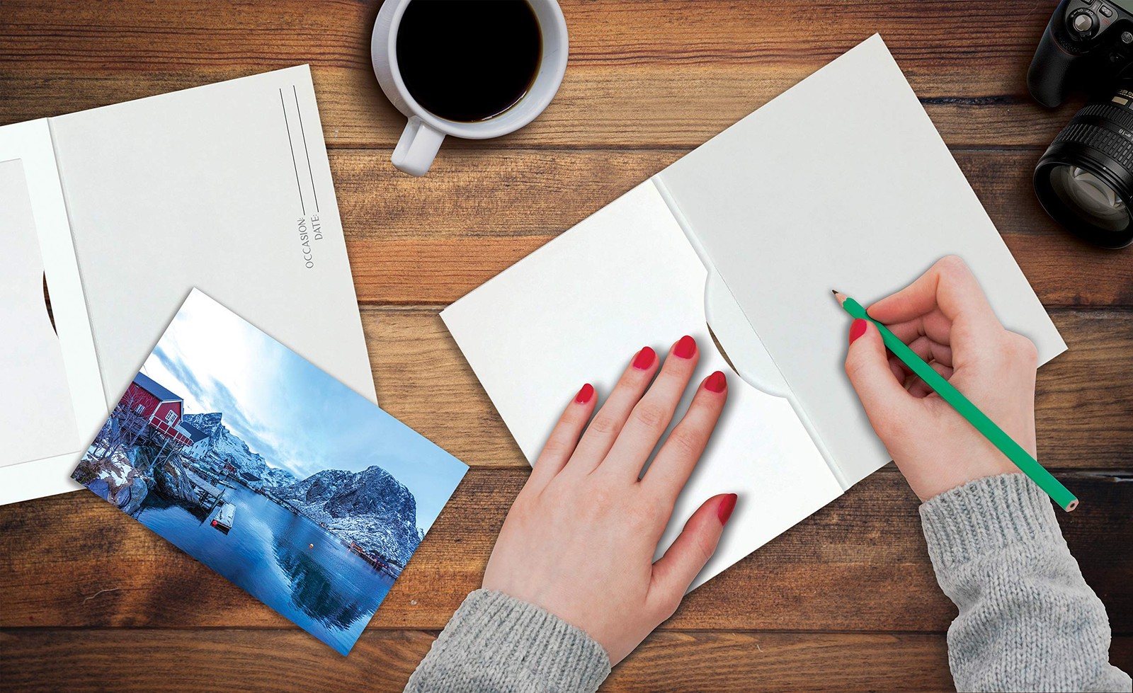 Better Office Products Photo Frame Note Cards for 4″ x 6″ Photos, 50 Pack, Ph…