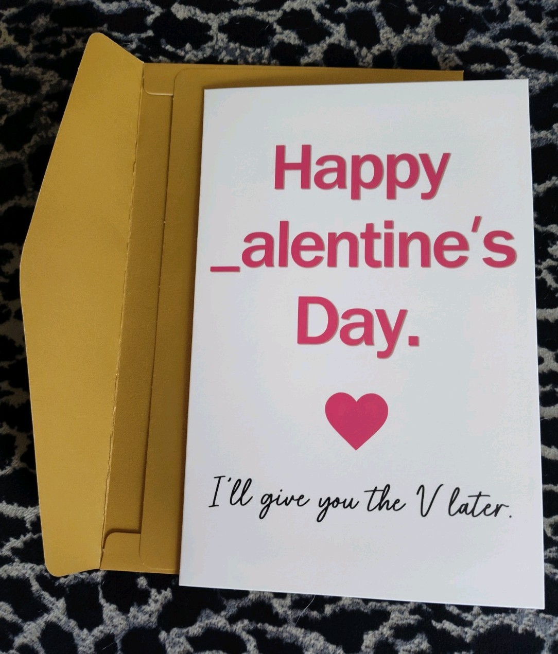 Valentine’s Day Card I’ll Give You The V Later Naughty Card Hearts Love Sexy New