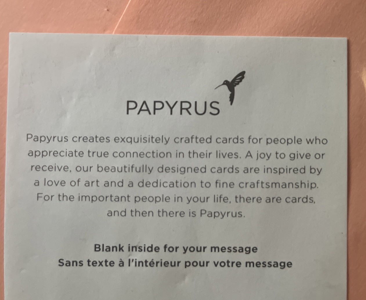 Papyrus~Beaded Poppy Flower Card~Blank
