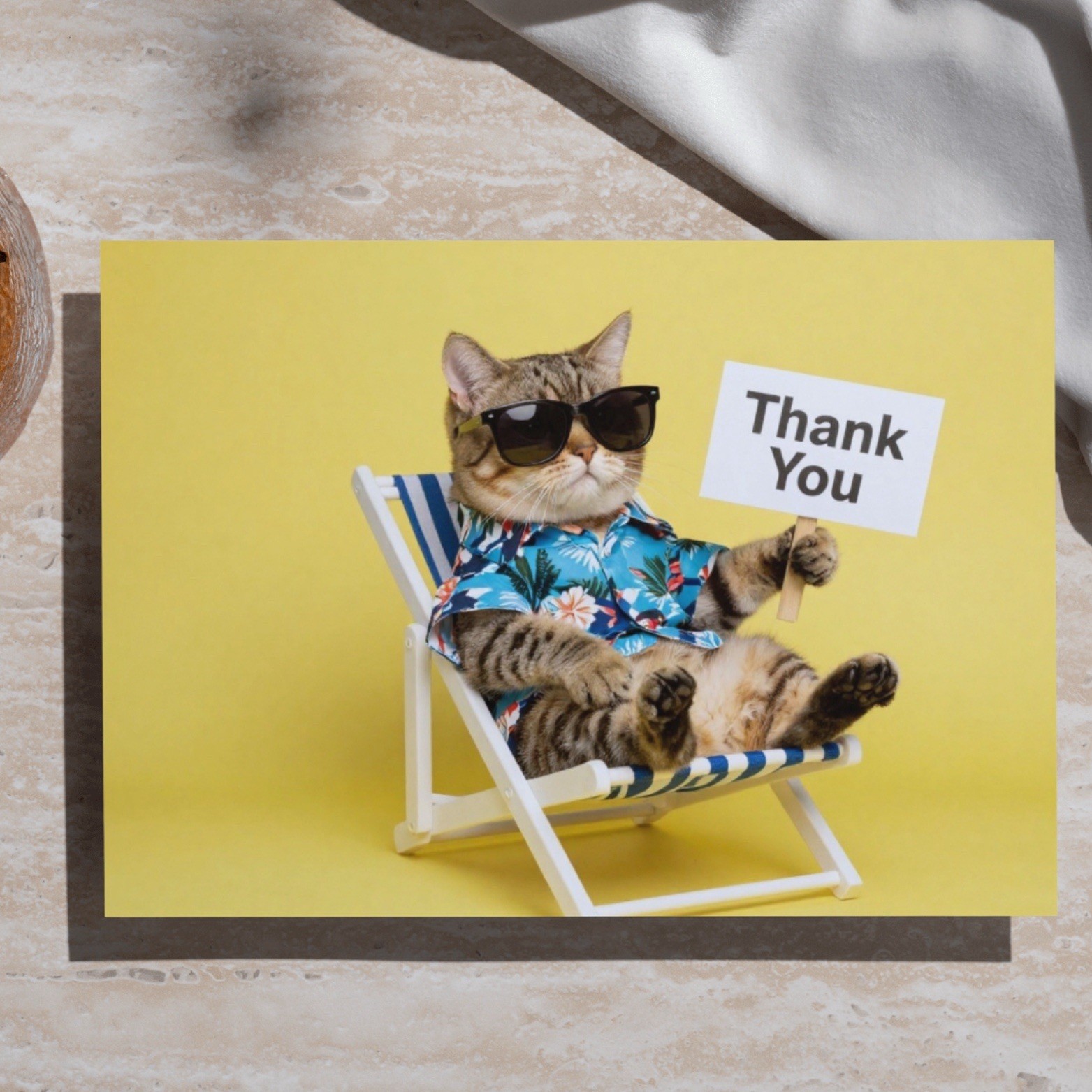 15 Funny Cat Thank You Greeting Cards with Envelopes | Blank Inside Set