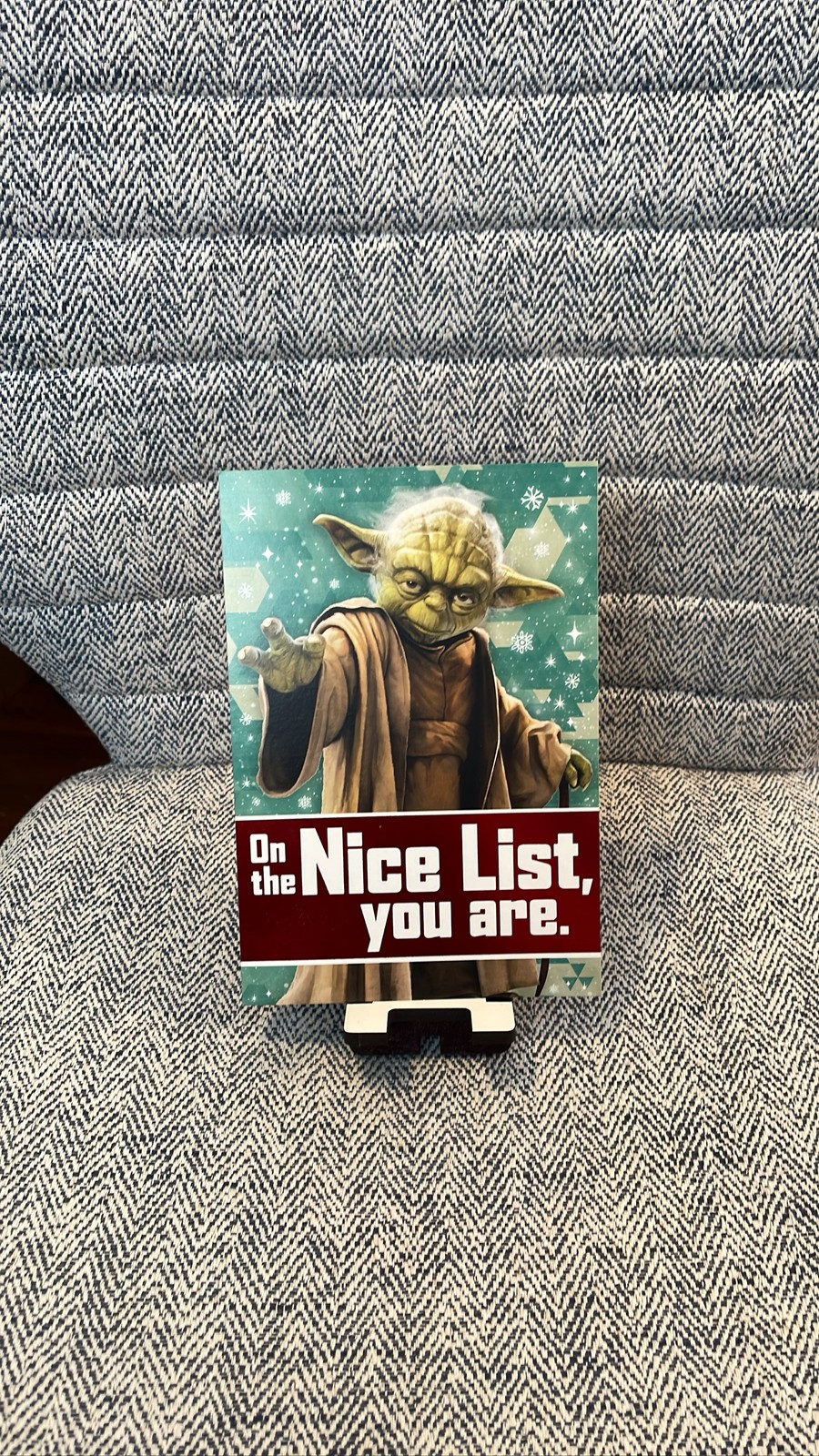 Hallmark Disney Star Wars Yoda Holiday Card Nice List Grogu Greeting NEW