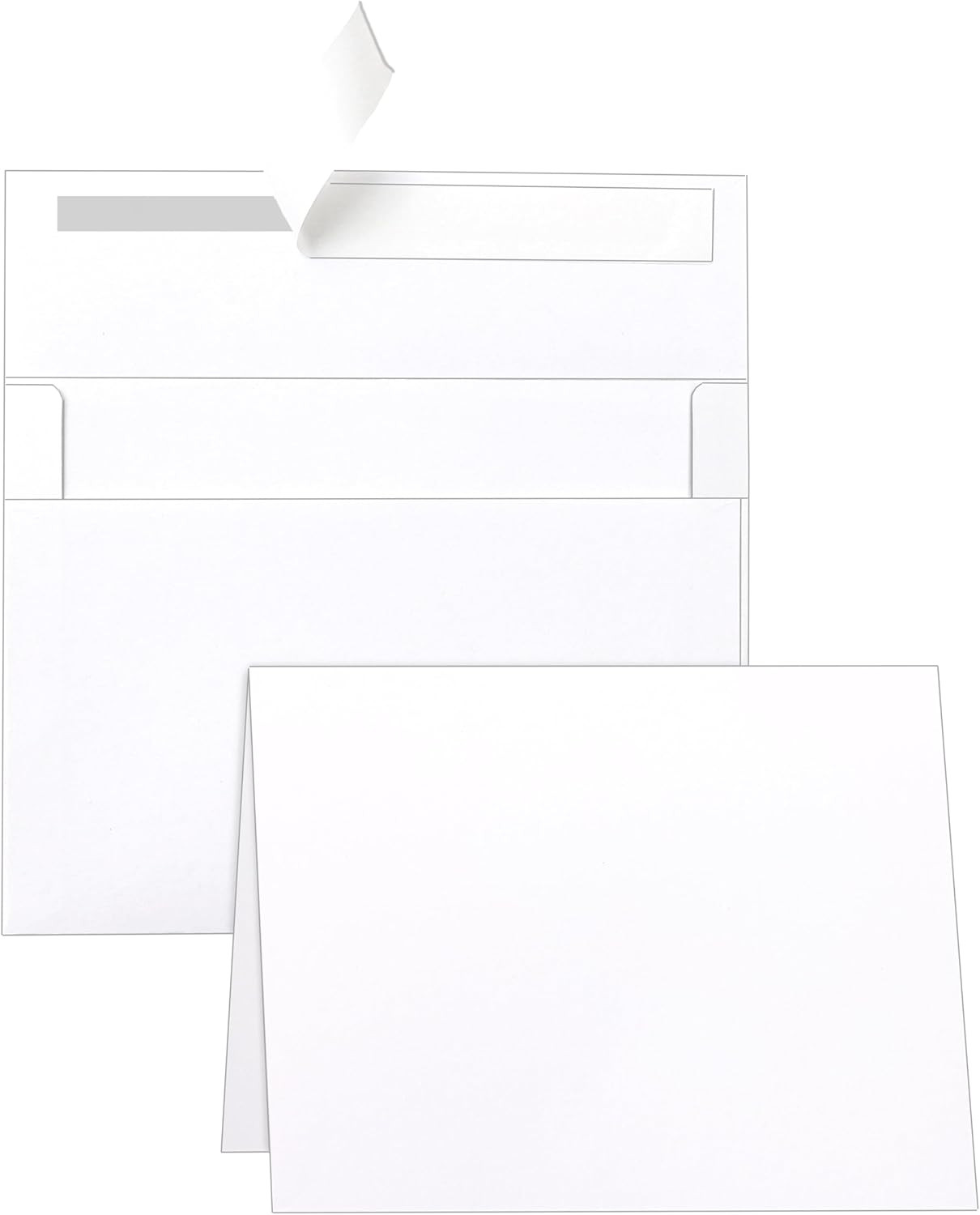 White Blank Greeting Cards with Envelopes 5 X 7 Heavyweight Folded White Cardsto