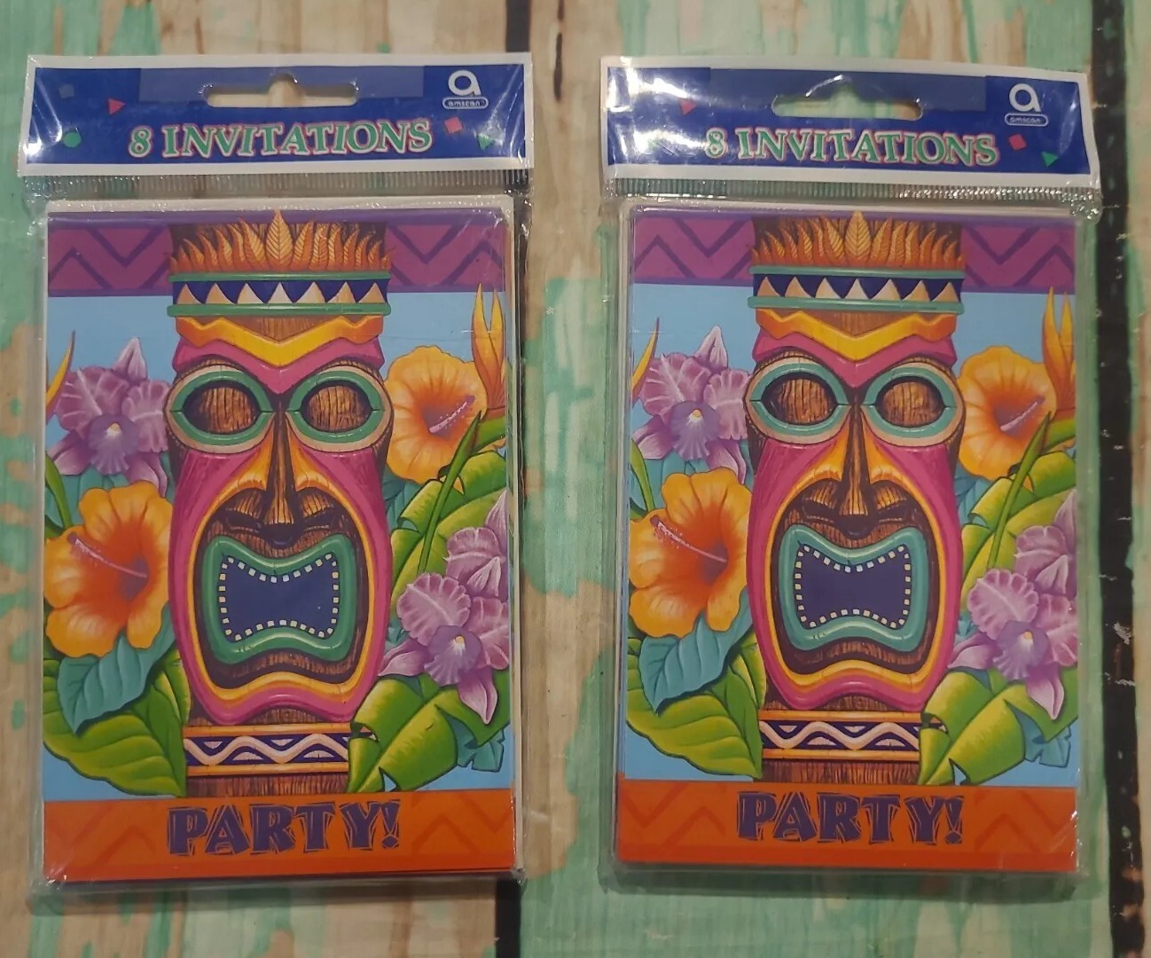 Amscan Party Invitations 2 packs Of 8 Cards With Envelopes 16 Invitations Total