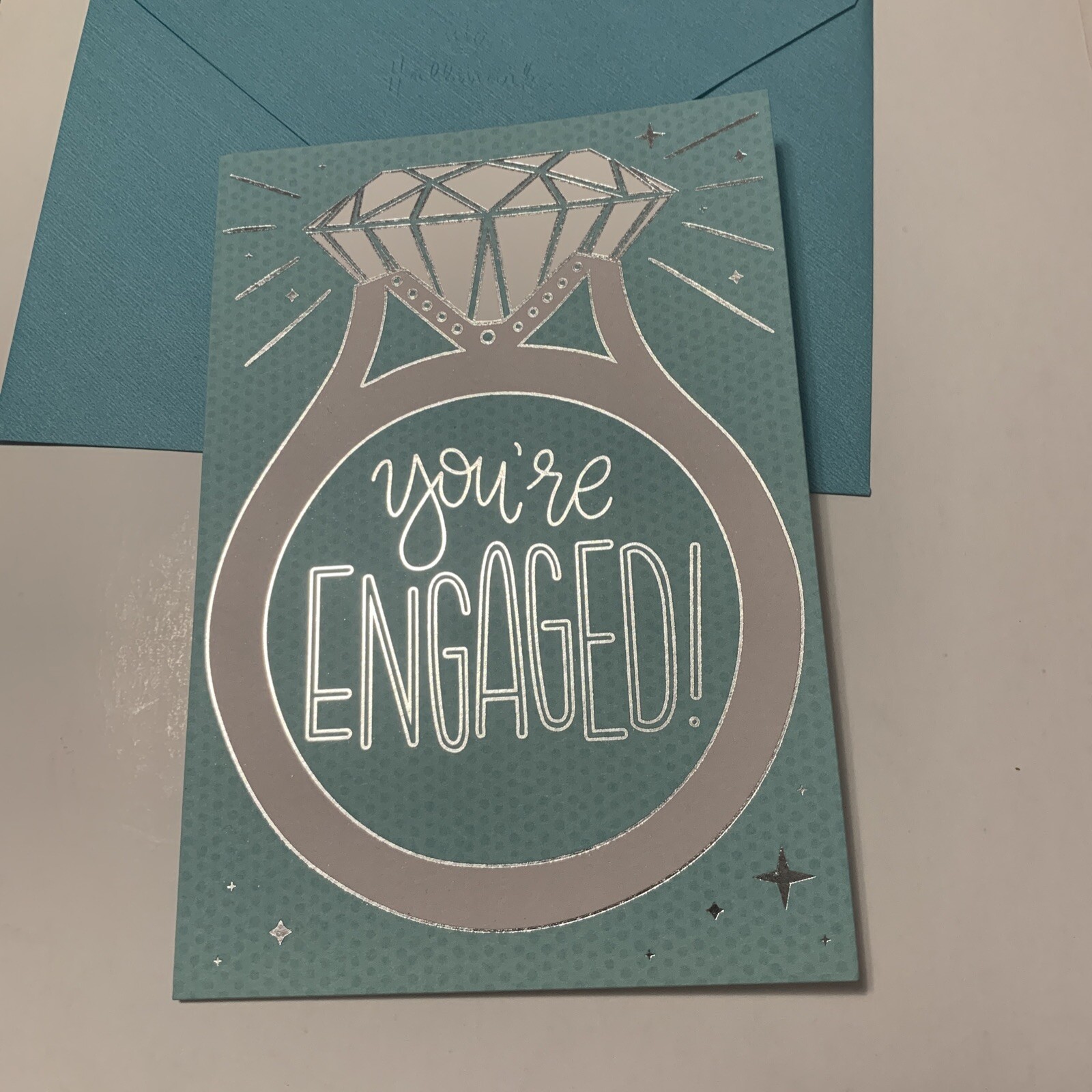 You’re Engaged Congratulations Diamond Ring 5”x7” Hallmark Greeting Card