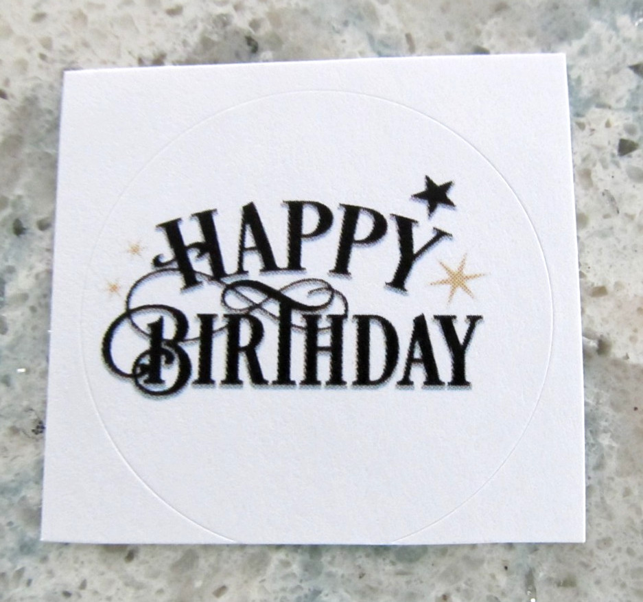 NOS Birthday Greeting Card, Env. & Seal – Dog Licking Cupcake