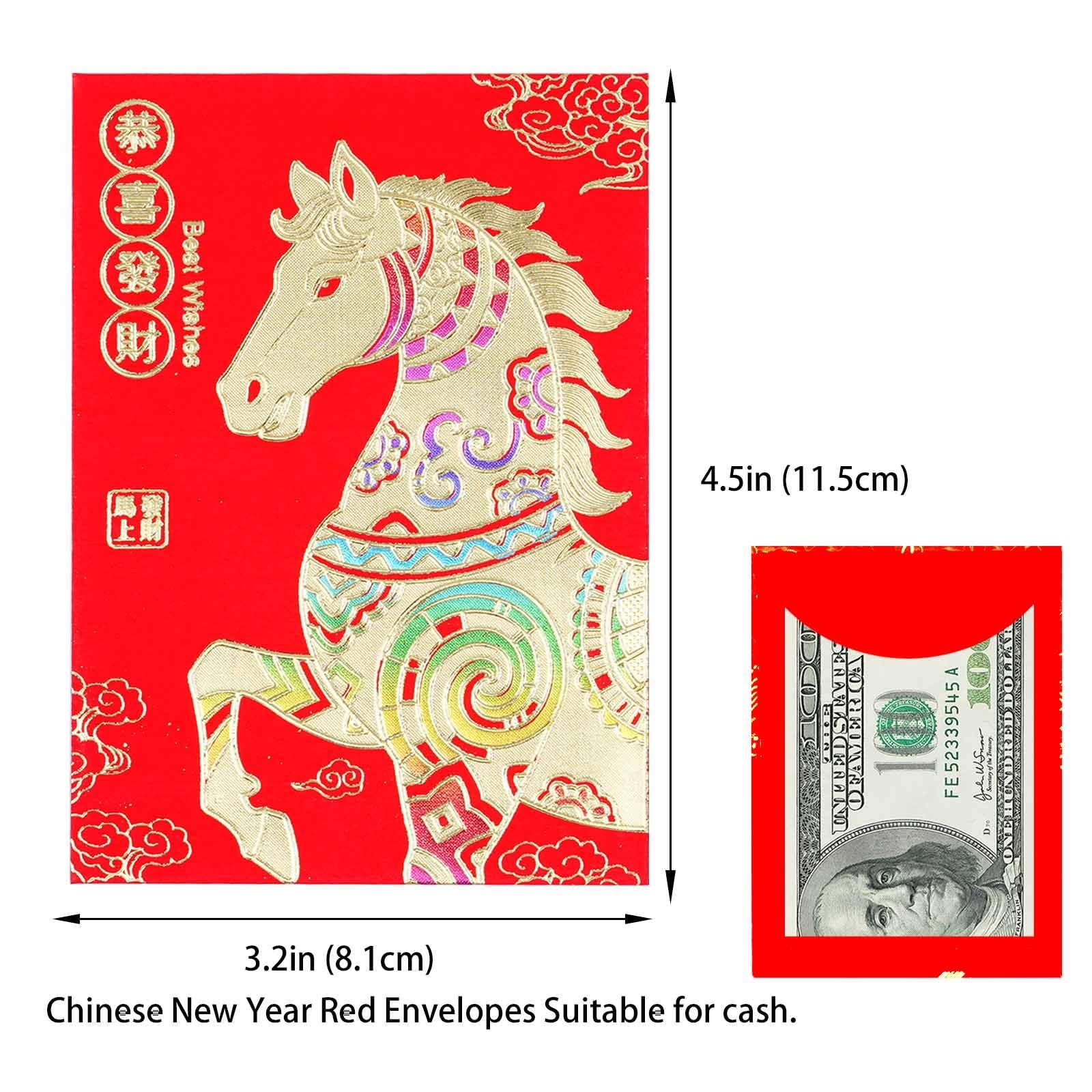 Red Envelopes Chinese New Year Of The Horse 2026,红包, Lucky Money Envelopes