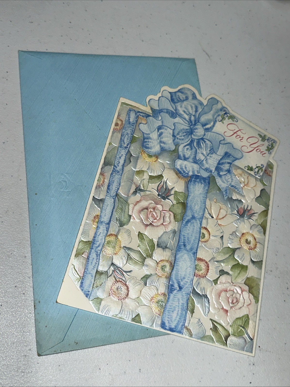 Vintage Wedding Shower Embossed Card with Envelope Free Shipping