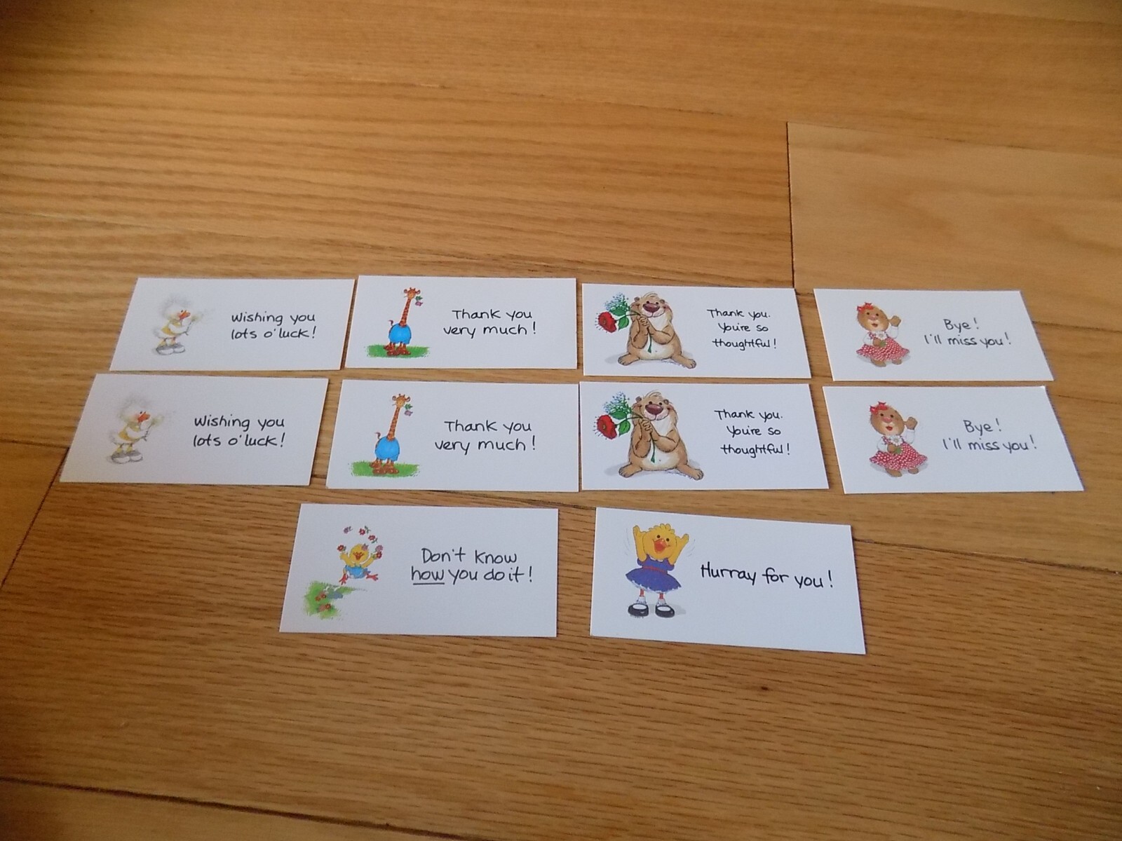 Suzy’s Zoo Note Greeting Card Lot duck animals Suzy
