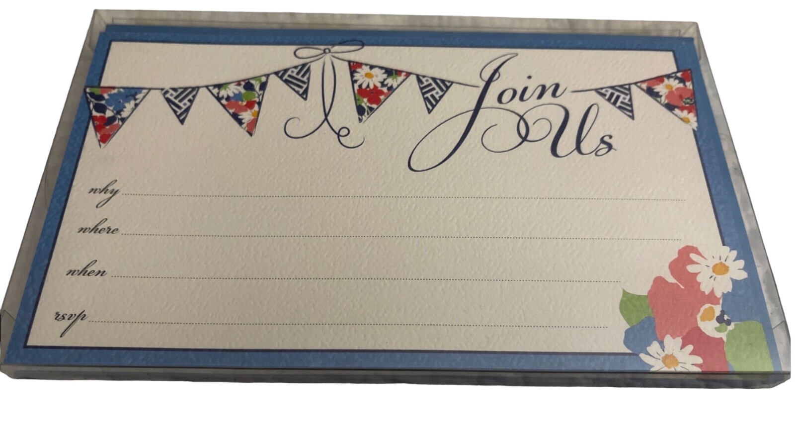 VERA BRADLEY Summer Cottage Surprise Party Invites – 10 Fill-In Cards – New