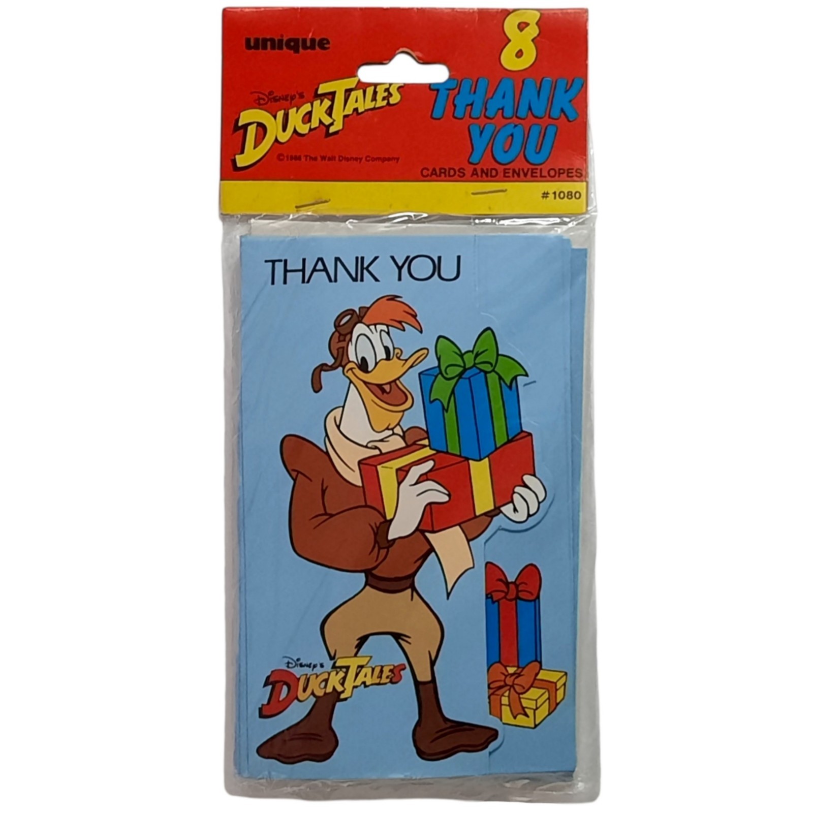 Duck Tales 1980s Thank You Cards Envelopes Pack Disney TV Cartoon SEALED Set VTG