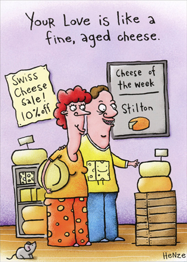 Oatmeal Studios Love Is Like a Fine Aged Cheese Anniversary Card