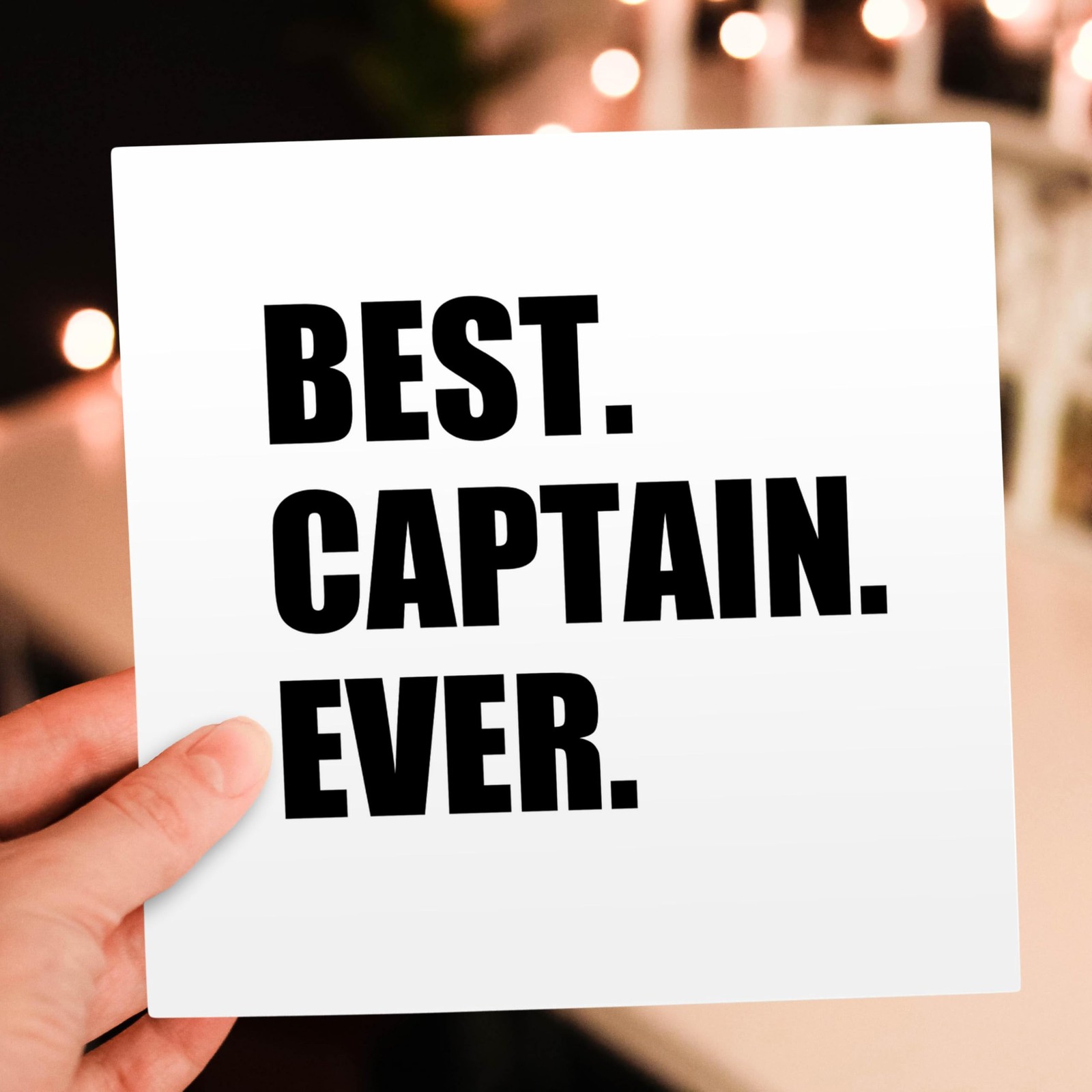 Best Captain Ever Greeting Card 6×6 Single Ship Boat Army Police Gift