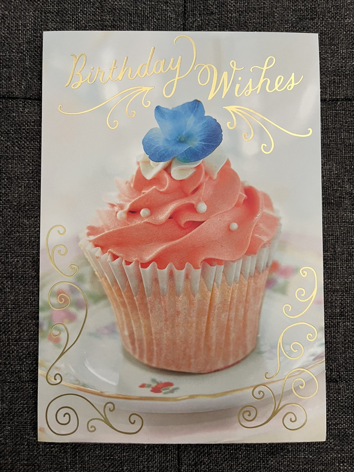 Hallmark Greeting Card Cupcake Shabby Chic Happy Birthday Friend Family Coworker