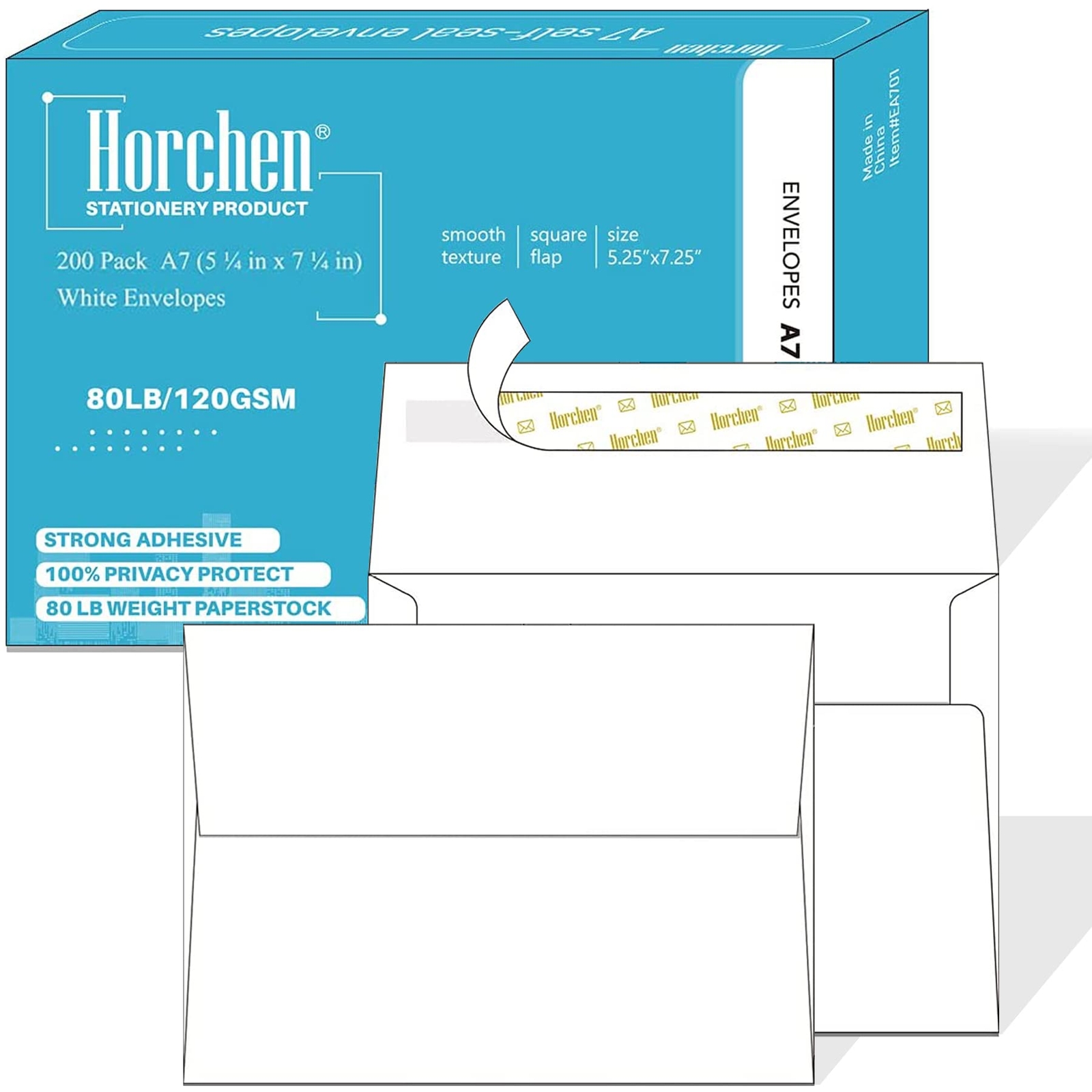 200 Pack 5×7 Invitation Envelopes with Peel & Seal for Cards A7 Printable Env…