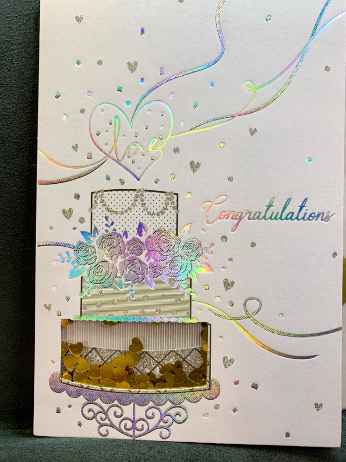 Congratulations on Wedding! Iridescent Shaker Life of Love