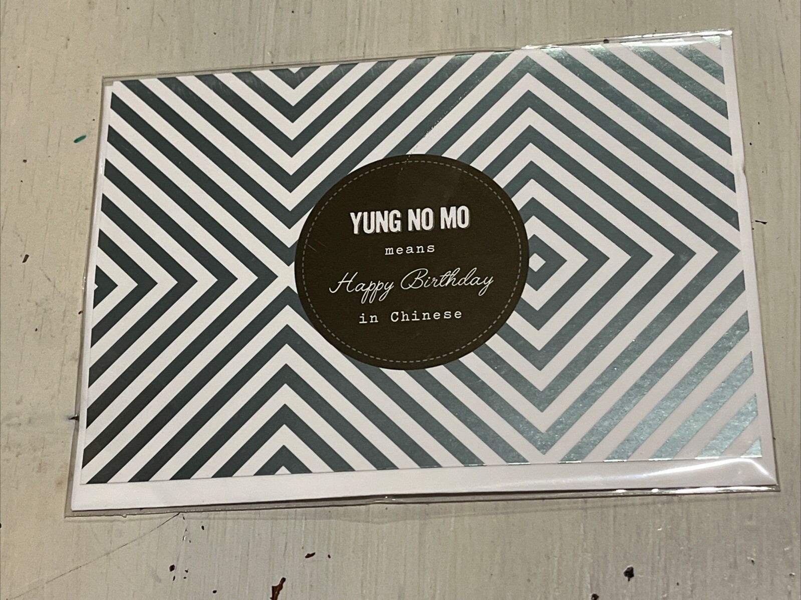 Birthday Card Humor “YUNG NO MO Means Happy Birthday In Chinese”