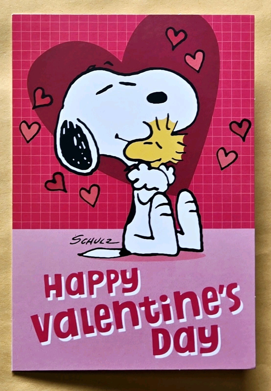 Peanuts Snoopy Happy Valentine’s Day Greeting Card (+Envelope 5×7″).