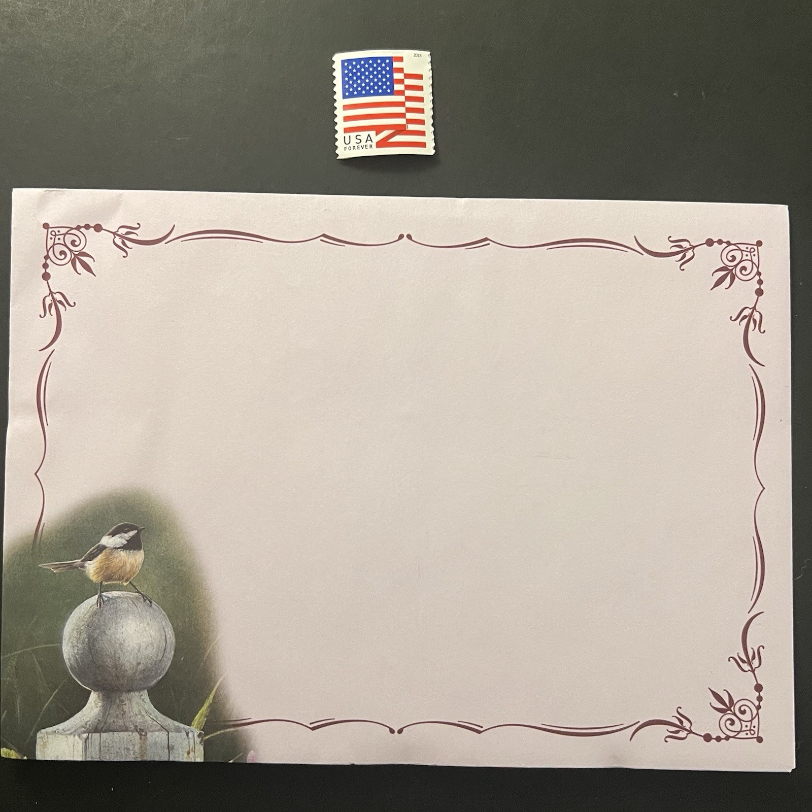 Chickadee EASTER Card Beautiful Full Color Interior! BOOKMARK/Env/Tag/Seal/Stamp