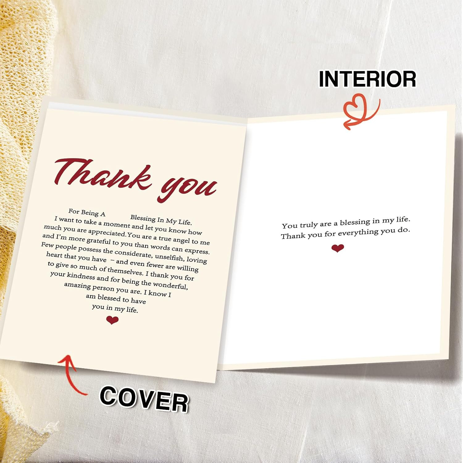 Teacher Thank You Card Gifts, Appreciation Card from Student, Gratitude Gifts fo